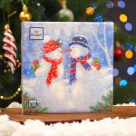 Салфетки бум НГ 33*33см 20шт 3сл Снеговики с подарками Art Bouquet/57850